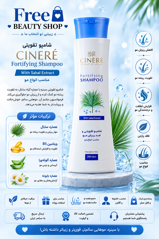 شامپو سینره تقویتی ضد ریزش