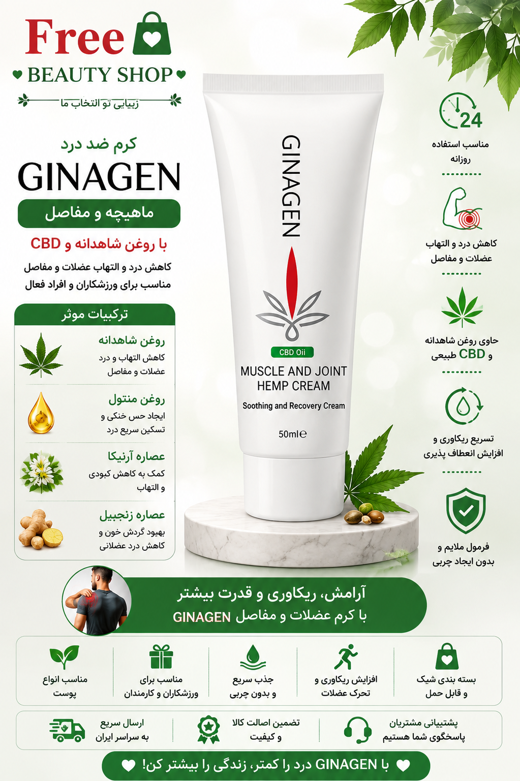 کرم ضد درد ژیناژن