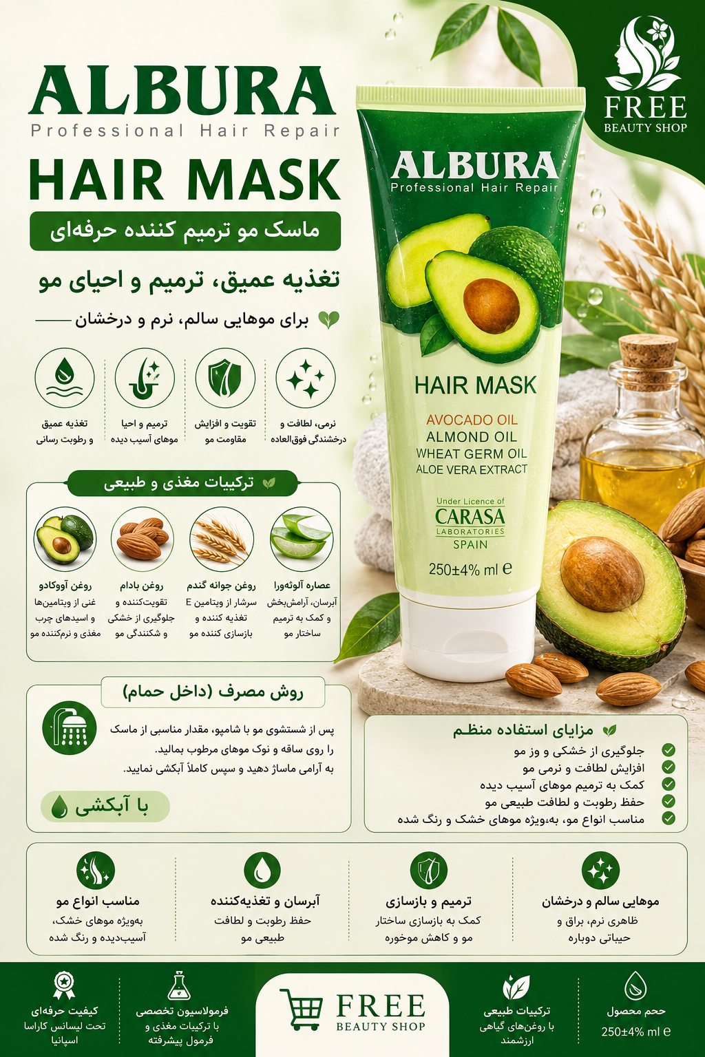 ماسک آلبورا 250میل