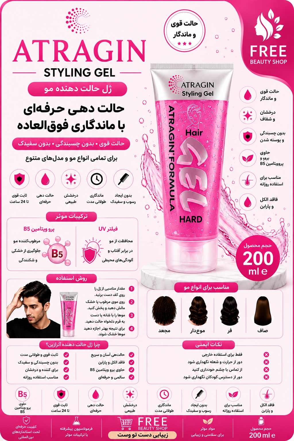 ژل خیلی قوی عطراگین 200 میل