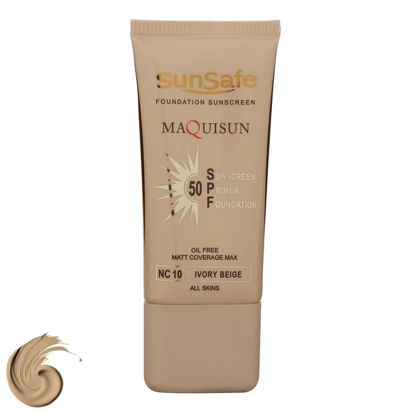 کرم سان سیف مدل MAQUISUN NC10 بژ عاجی