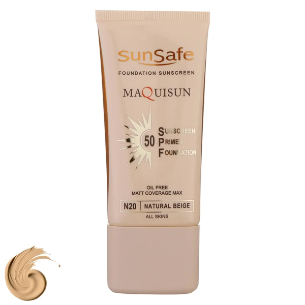 کرم سان سیف مدل MAQUISUN N20 بژ طبیعی